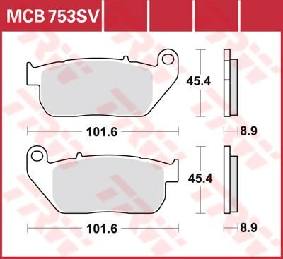 Obrázek produktu BRZDOVÉ DESTIČKY TRW MCB753SV MCB753SV