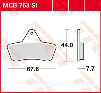 Obrázek produktu BRZDOVÉ DESTIČKY TRW MCB763SI MCB763SI