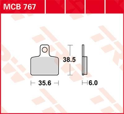 Obrázek produktu BRZDOVÉ DESTIČKY TRW MCB767 MCB767