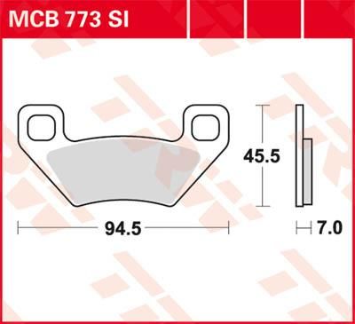 Obrázek produktu BRZDOVÉ DESTIČKY TRW MCB773SI MCB773SI