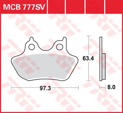 Obrázek produktu BRZDOVÉ DESTIČKY TRW MCB777SV MCB777SV