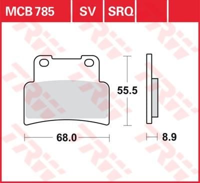 Obrázek produktu BRZDOVÉ DESTIČKY TRW MCB785 MCB785