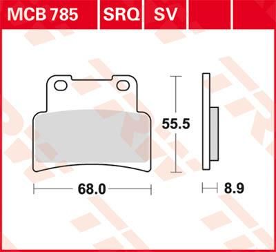 Obrázek produktu BRZDOVÉ DESTIČKY TRW MCB785SV MCB785SV