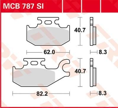 Obrázek produktu BRZDOVÉ DESTIČKY TRW MCB787SI MCB787SI