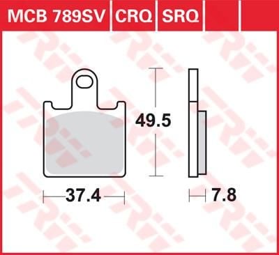 Obrázek produktu BRZDOVÉ DESTIČKY TRW MCB789SV MCB789SV