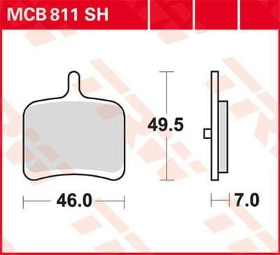 Obrázek produktu BRZDOVÉ DESTIČKY TRW MCB811SH MCB811SH