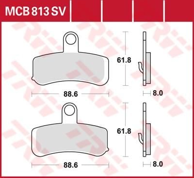 Obrázek produktu BRZDOVÉ DESTIČKY TRW MCB813SV MCB813SV