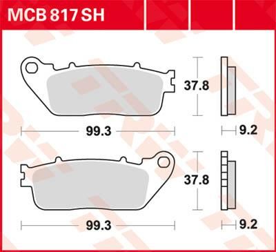 Obrázek produktu BRZDOVÉ DESTIČKY TRW MCB817SH MCB817SH