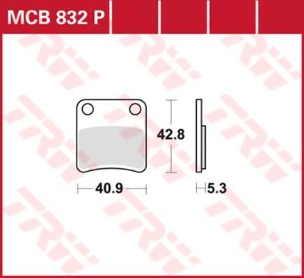 Obrázek produktu BRZDOVÉ DESTIČKY TRW MCB832P MCB832P