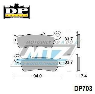 Obrázek produktu BRZDOVÉ DESTIČKY SINTRD DP703 DP703