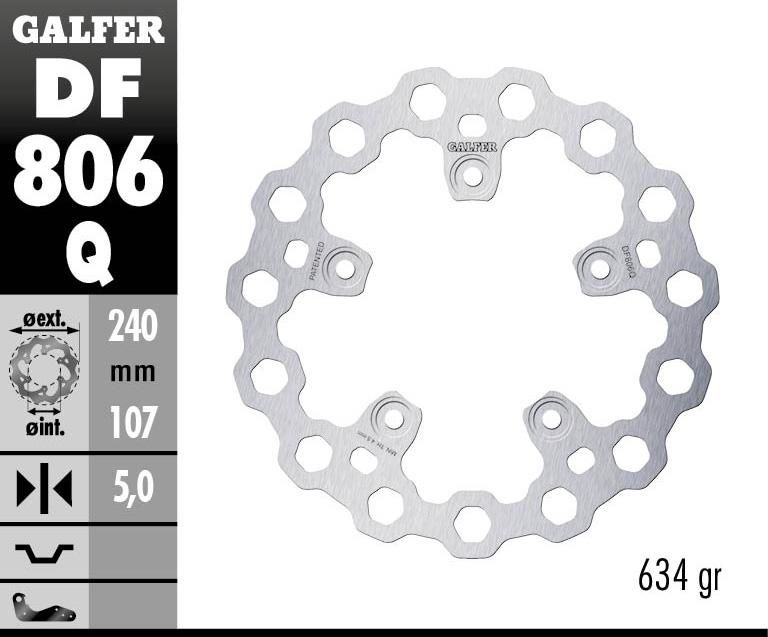 Obrázek produktu PEVNÝ BRZDOVÝ KOTOUČ CUBIQ DF806Q