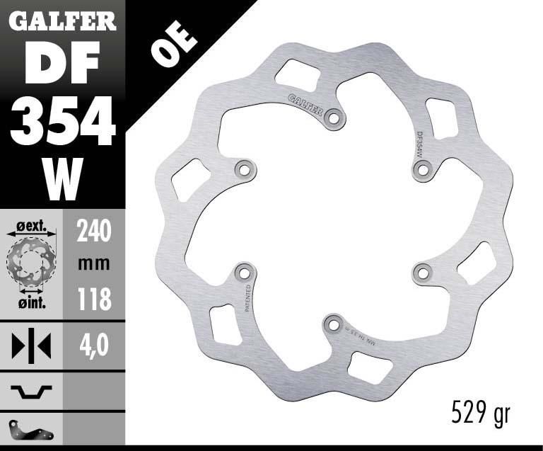 Obrázek produktu PEVNÁ VLNA BRZDOVÉHO KOTOUČE DF354W