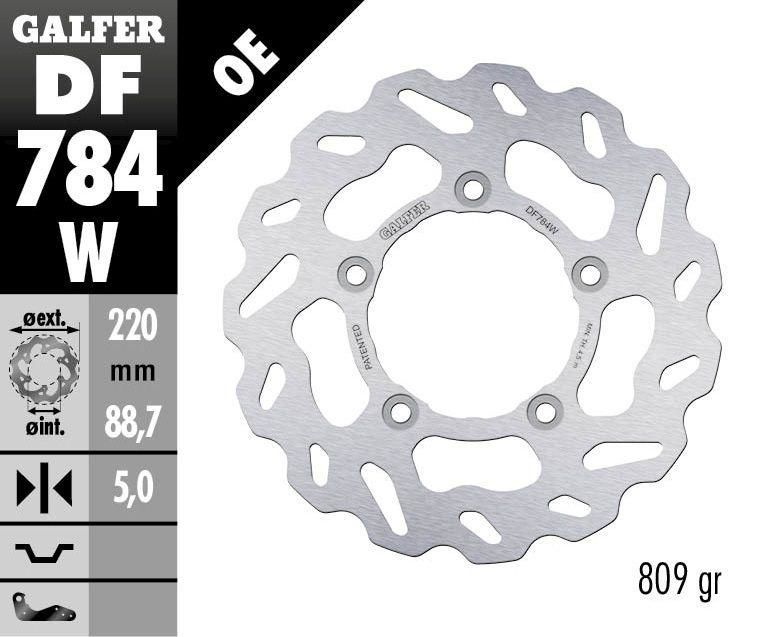 Obrázek produktu PEVNÁ VLNA BRZDOVÉHO KOTOUČE DF784W