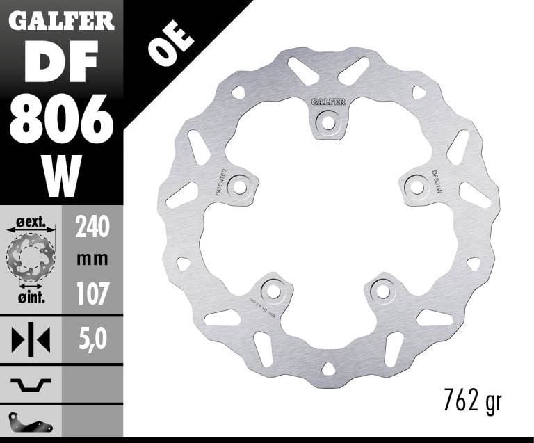 Obrázek produktu PEVNÁ VLNA BRZDOVÉHO KOTOUČE DF806W