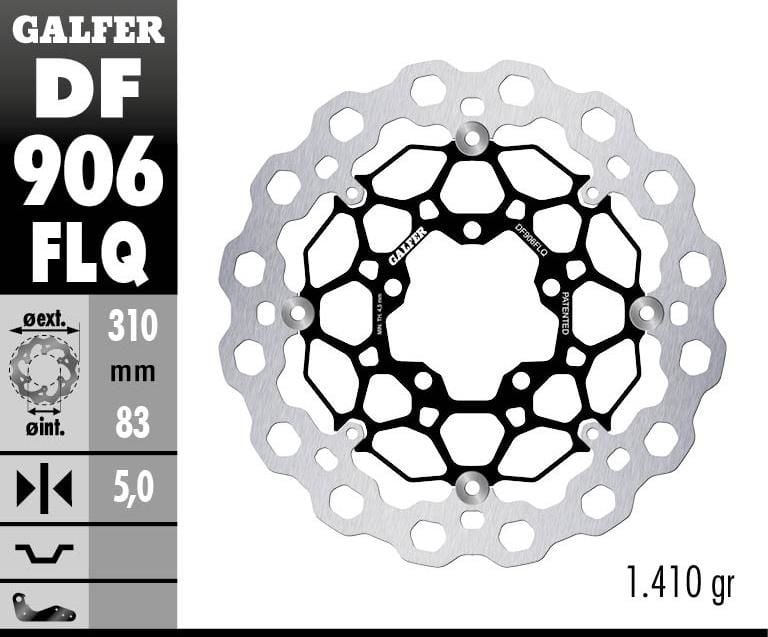 Obrázek produktu PLOVÁK BRZDOVÉHO KOTOUČE CUBIQ DF906FLQ