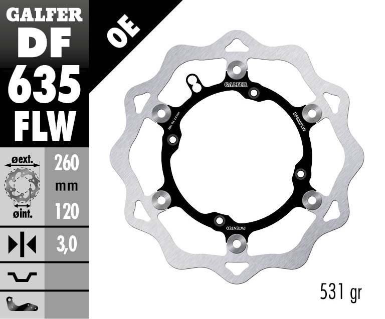 Obrázek produktu PLOVOUCÍ VLNA BRZDOVÉHO KOTOUČE DF635FLW