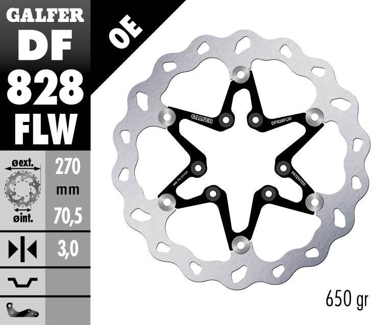 Obrázek produktu PLOVOUCÍ VLNA BRZDOVÉHO KOTOUČE DF828FLW