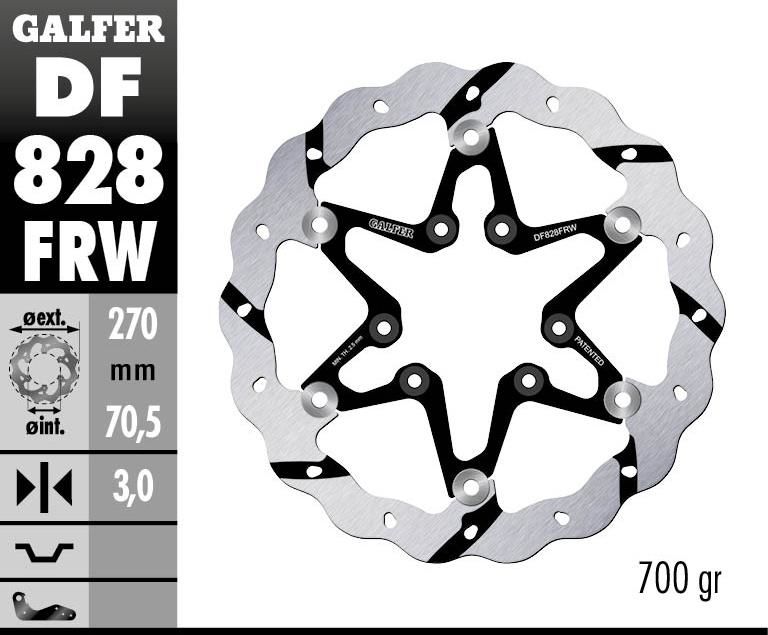 Obrázek produktu PLOVÁK BRZDOVÉHO KOTOUČE WAVE GR DF828FRW