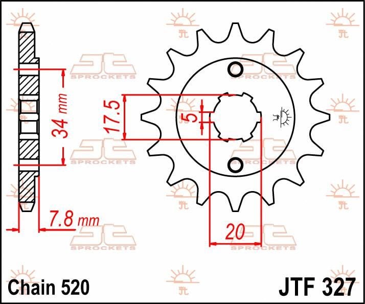 Obrázek produktu PŘEDNÍ ŘETĚZOVÉ KOLO 11T 520 JTF327.11