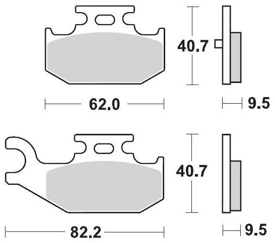 Obrázek produktu ZÁVODNÍ BRZDOVÉ DESTIČKY 096411