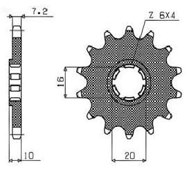 Obrázek produktu HNACÍ ŘETĚZOVÉ KOLO 428 14T 22714