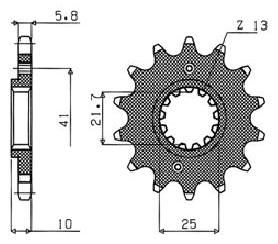 Obrázek produktu HNACÍ ŘETĚZOVÉ KOLO 520 14T 38714