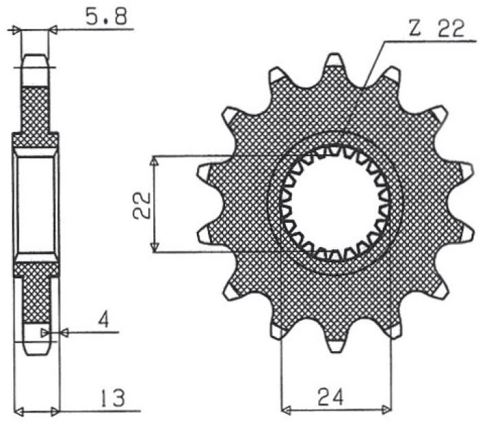 Obrázek produktu HNACÍ ŘETĚZOVÉ KOLO 520 16T 37716