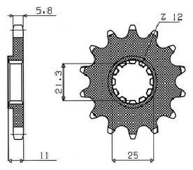 Obrázek produktu HNACÍ ŘETĚZOVÉ KOLO 520 16T 38316