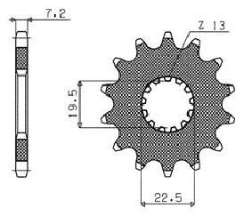 Obrázek produktu HNACÍ ŘETĚZOVÉ KOLO 525 14T 40314