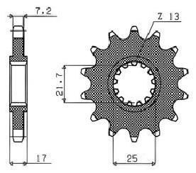 Obrázek produktu HNACÍ ŘETĚZOVÉ KOLO 525 15T 40815