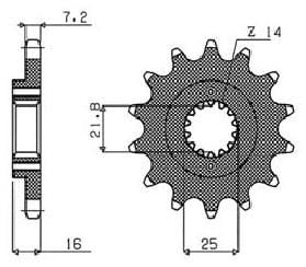 Obrázek produktu HNACÍ ŘETĚZOVÉ KOLO 525 15T 41515