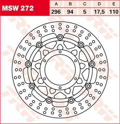 Obrázek produktu BRZDOVÝ KOTOUČ FL MSW272 MSW272