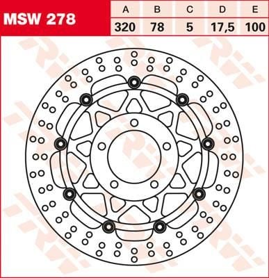 Obrázek produktu BRZDOVÝ KOTOUČ FL MSW278 MSW278