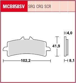 Obrázek produktu BRZDOVÉ DESTIČKY CARBON RACE MCB858CRQ