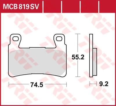 Obrázek produktu BRZDOVÉ DESTIČKY MCB819SV MCB819SV