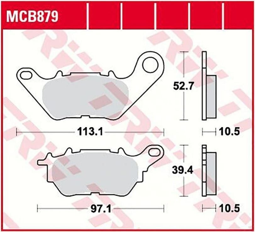 Obrázek produktu BRZDOVÉ DESTIČKY ORGANICKÉ MCB879