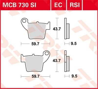 Obrázek produktu BRZDOVÉ DESTIČKY ORGANIC OFFROAD MCB730EC