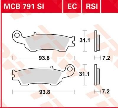 Obrázek produktu BRZDOVÉ DESTIČKY ORGANIC OFFROAD MCB791EC