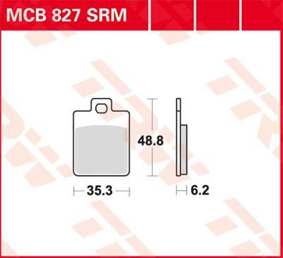 Obrázek produktu BRZDOVÉ OBLOŽENÍ ORGANICKÉHO SKÚTRU MCB827EC