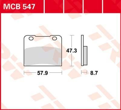 Obrázek produktu BRZDOVÉ DESTIČKY ORGANIC STREET MCB547