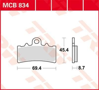 Obrázek produktu BRZDOVÉ DESTIČKY ORGANIC STREET MCB834