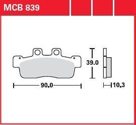 Obrázek produktu BRZDOVÉ DESTIČKY ORGANIC STREET MCB839