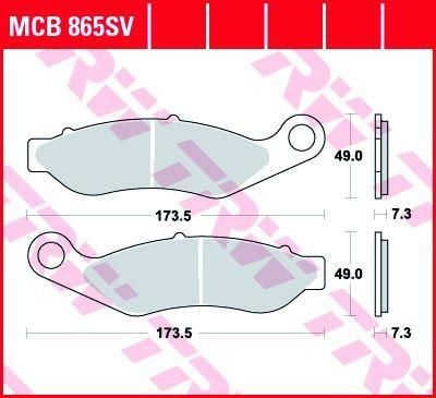 Obrázek produktu SPÉKÁNÍ BRZDOVÝCH DESTIČEK PŘEDNÍ ULICE MCB865SV