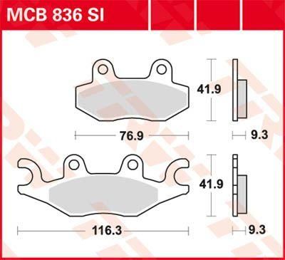 Obrázek produktu SPÉKÁNÍ BRZDOVÝCH DESTIČEK OFFROAD MCB836SI