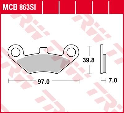 Obrázek produktu SPÉKÁNÍ BRZDOVÝCH DESTIČEK OFFROAD MCB863SI