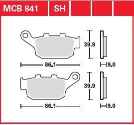 Obrázek produktu SPÉKÁNÍ BRZDOVÝCH DESTIČEK VZADU NA ULICI MCB841SH