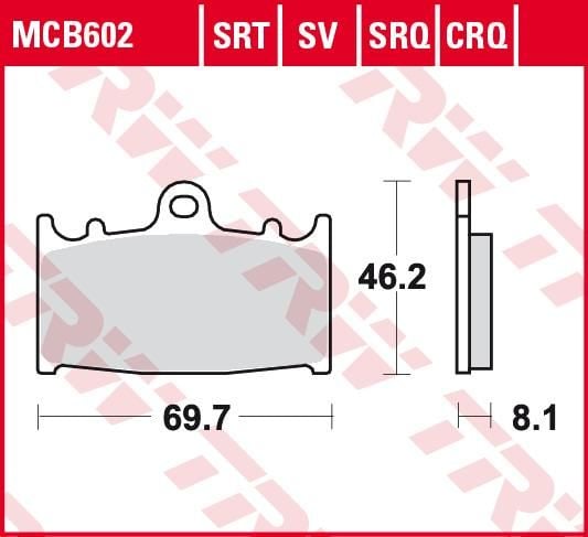 Obrázek produktu BRZDOVÉ DESTIČKY SPÉKACÍ DRÁHA MCB602SRT