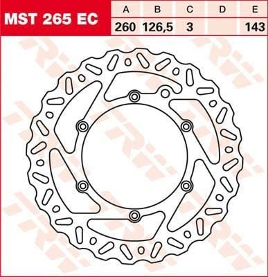 Obrázek produktu BRZDOVÝ ROTOR FIX WAVE L/R MST265EC