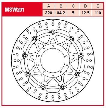 Obrázek produktu PLOVÁK BRZDOVÉHO ROTORU RND L/R MSW201