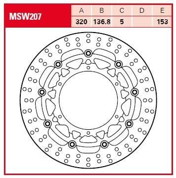 Obrázek produktu PLOVÁK BRZDOVÉHO ROTORU RND L/R MSW207